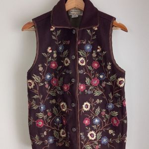 Embroidered Wool Vest New Direction
